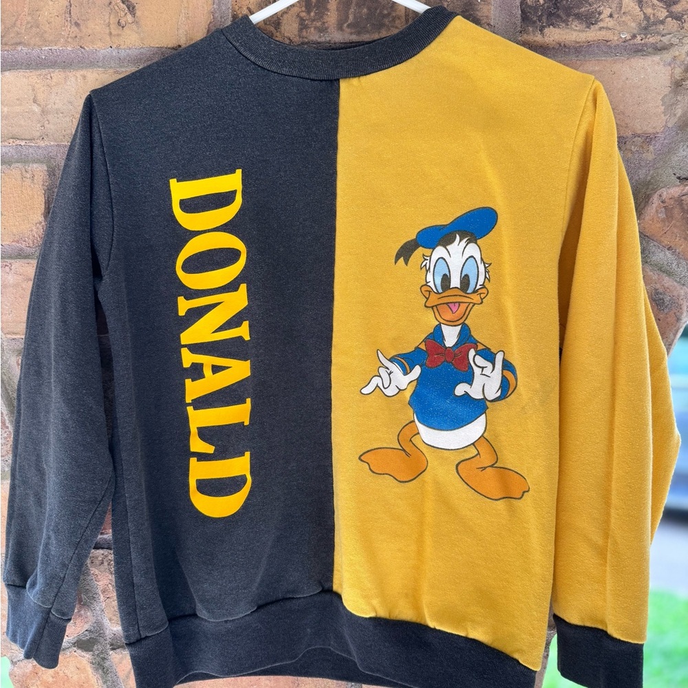 Vintage Donald Duck Disney Sweatshirt- Colorblock- Great Condition